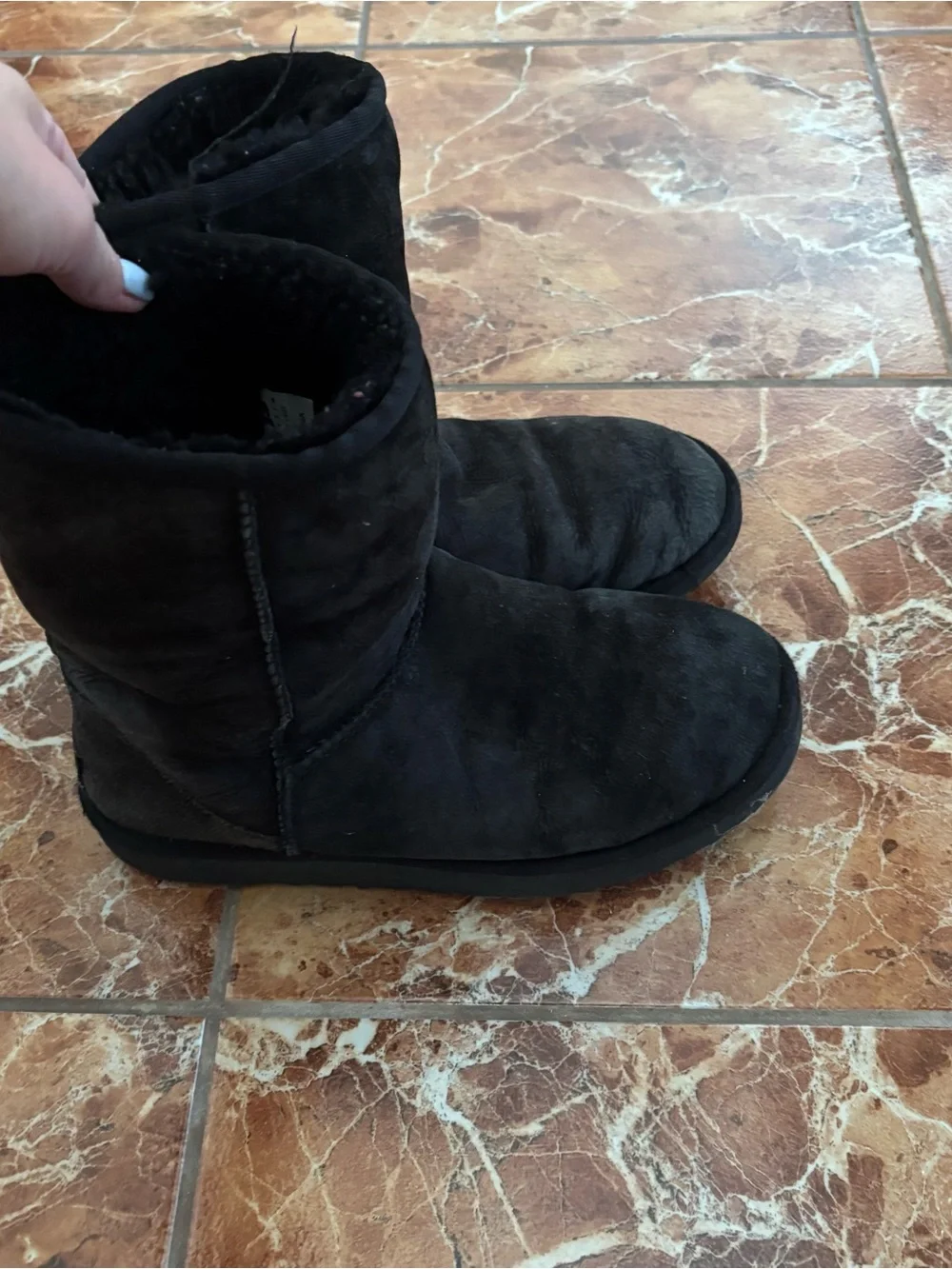UGG Women's Black Short Suede Boots